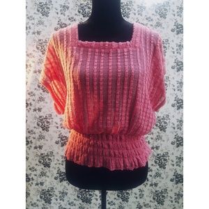 HP - Candie's Pink Ribbed-Knit Tunic Top B…